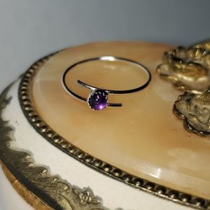 Sterling Silver & Amethyst Bypass Ring